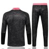 Real Madrid Børn Sweatshirt Dragt 2022-23 Sort rød Kvart-Zip